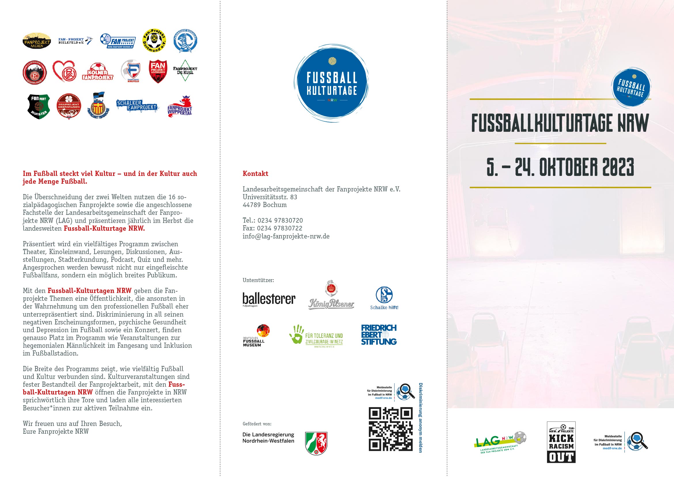 Programm der Fußballkulturtage NRW 2023