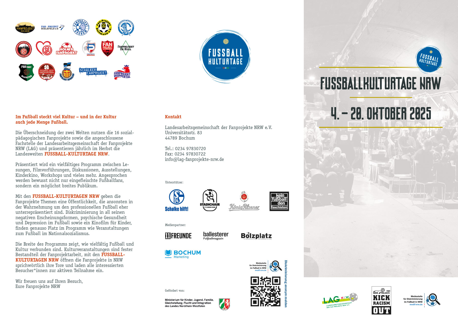 Programm der Fußballkulturtage NRW 2025
